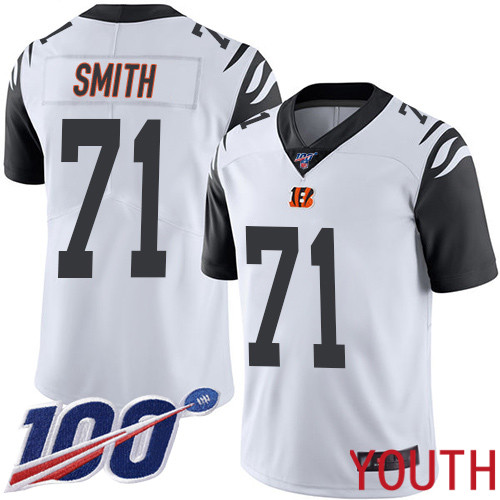 Cincinnati Bengals Limited White Youth Andre Smith Jersey NFL Footballl 71 100th Season Rush Vapor Untouchable